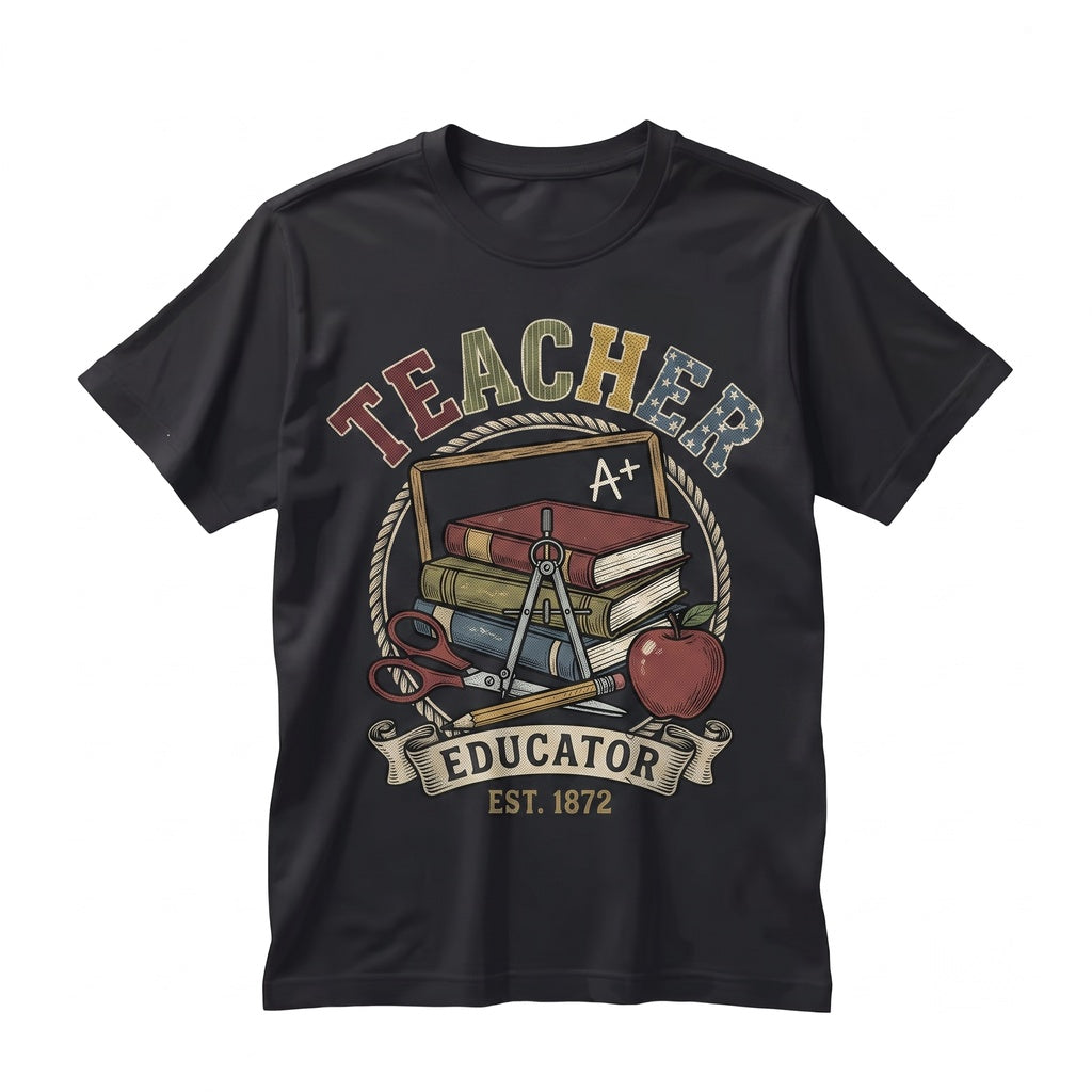 Teacher Appreciation Gift Kindergarten School Life Icons Unisex TShirt