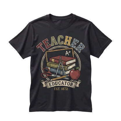Teacher Appreciation Gift Kindergarten School Life Icons Unisex TShirt
