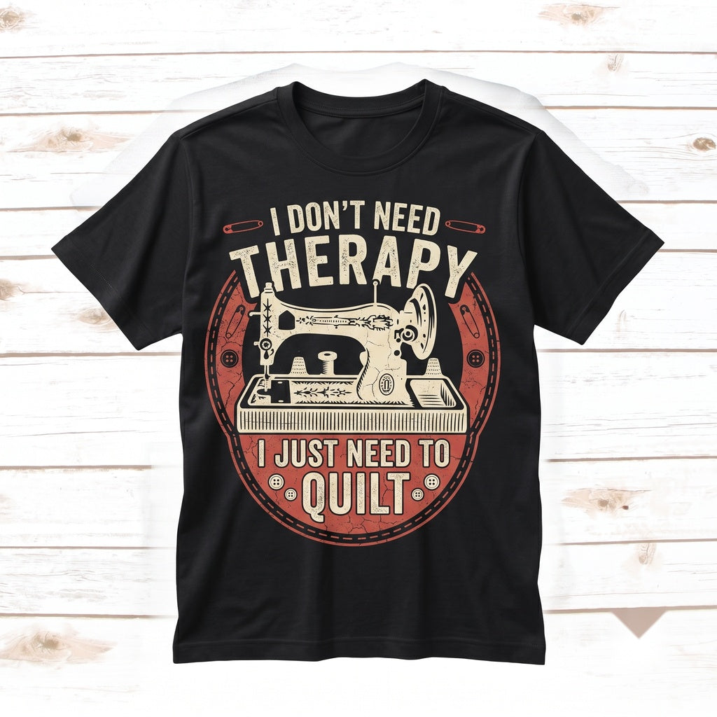 Funny Sewing Machine Quilter Gift for Seamstress Fabric Lover Birthday Present Pattern Unisex TShirt