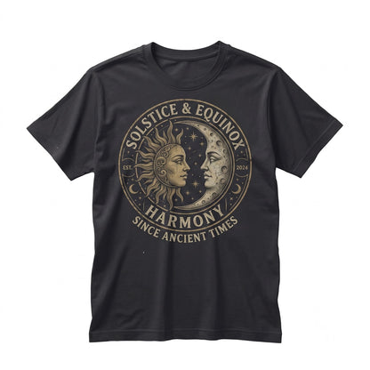 Vintage Sun Moon Celestial Retro Mystic Astrology Boho Cosmic Art Spiritual Gift Unisex TShirt