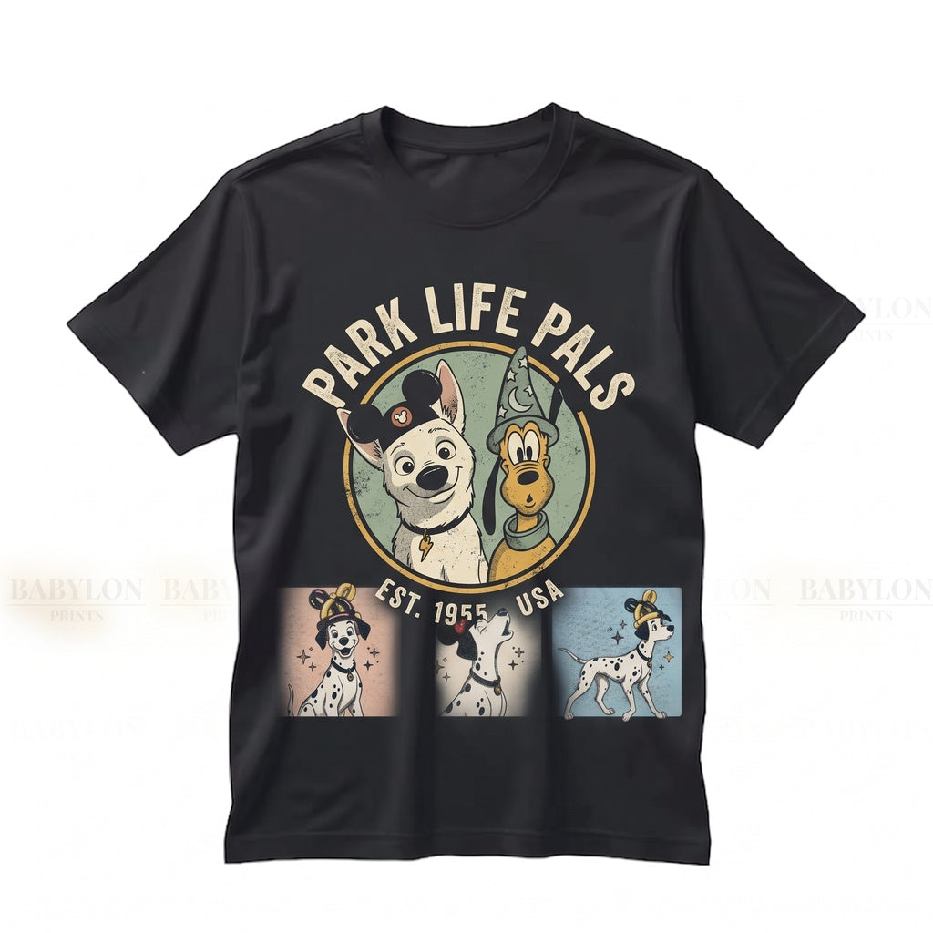 Theme Park Puppies Pluto Bolt 101 Dalmatians Graphic Vacation Sweatshirt Unisex TShirt
