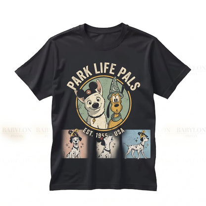 Theme Park Puppies Pluto Bolt 101 Dalmatians Graphic Vacation Sweatshirt Unisex TShirt