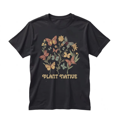 Plant Native Butterfly Gardening Wildflower Eco Friendly Pollinator Nature Lover Gift Unisex TShirt