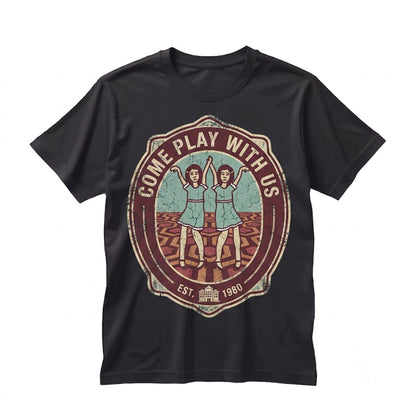 Creepy Twins Haunted Hotel Graphic Scary Cult Horror Movie Fan Unisex TShirt