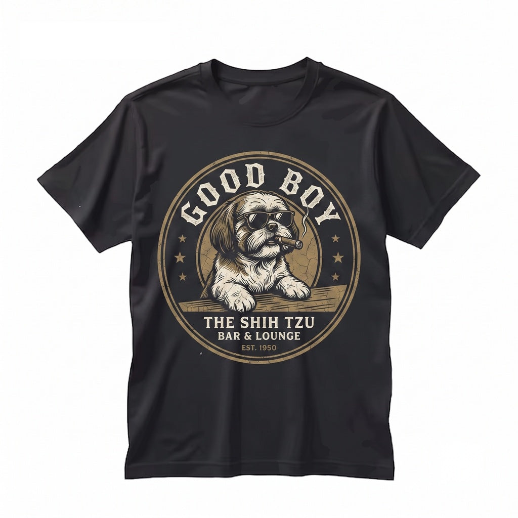 Funny Shih Tzu Drinking Beer Sarcastic Dog Meme Pet Mom Dad Lovers Gift Unisex TShirt