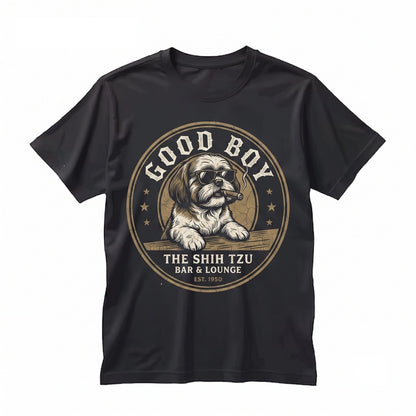 Funny Shih Tzu Drinking Beer Sarcastic Dog Meme Pet Mom Dad Lovers Gift Unisex TShirt