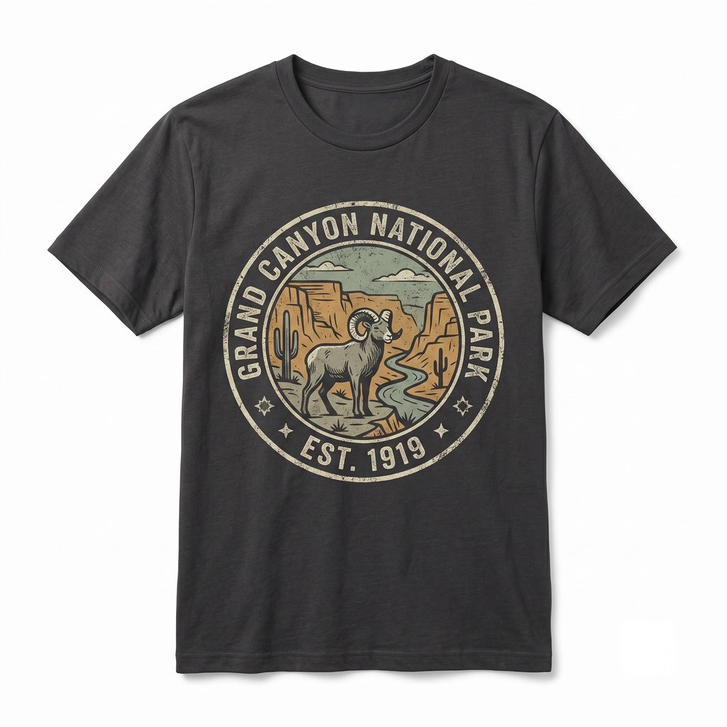 Vintage Grand Canyon Graphic National Park Desert Wildlife Classic Western Travel Nature Apparel Unisex TShirt