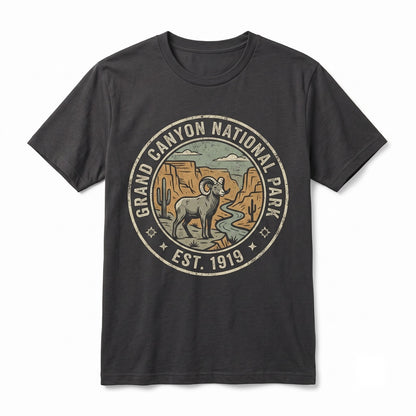 Vintage Grand Canyon Graphic National Park Desert Wildlife Classic Western Travel Nature Apparel Unisex TShirt