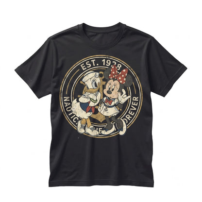 Personalized Family Vacation Duck Mouse Bow Graphic Front Back Trip Matching Unisex TShirt