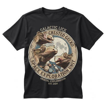 Three Crested Gecko Moon Reptile Lover Gift Lizard Exotic Pet Herpetology Nature Graphic Unisex TShirt