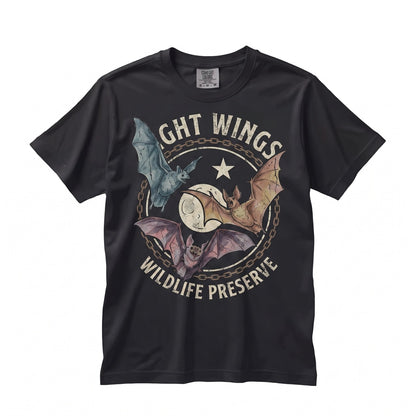 Watercolor Colorful Flying Bats Starry Night Sky Spooky Season Apparel Unisex TShirt