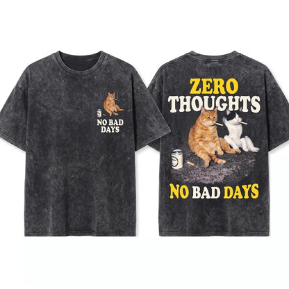 Retro Streetwear Funny Kitten Cool Beer Graphic Vintage Smoking Cats Unisex Wash T-Shirt Bạn có muốn tôi tối ưu thêm mô tả sản