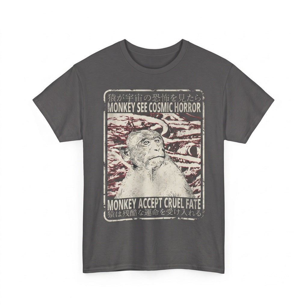 Cosmic Horror Japanese Monkey Vintage Funny Sci-Fi Graphic Unisex TShirt