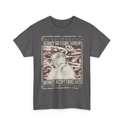 Cosmic Horror Japanese Monkey Vintage Funny Sci-Fi Graphic Unisex TShirt