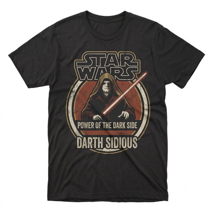 Vintage Emperor Palpatine Darth Sidious Dark Lord Sith Villain Graphic SciFi May 4th Retro Apparel Unisex TShirt