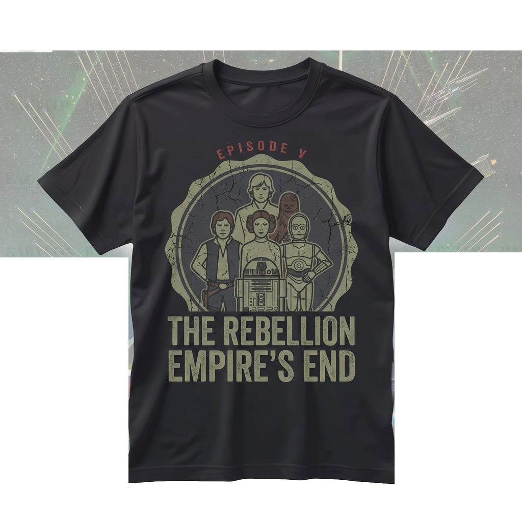 Oversized Empire Strikes Back Japanese Sci-Fi Poster Luke Skywalker Vintage Graphic Merchandise Unisex TShirt