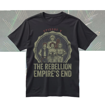 Oversized Empire Strikes Back Japanese Sci-Fi Poster Luke Skywalker Vintage Graphic Merchandise Unisex TShirt