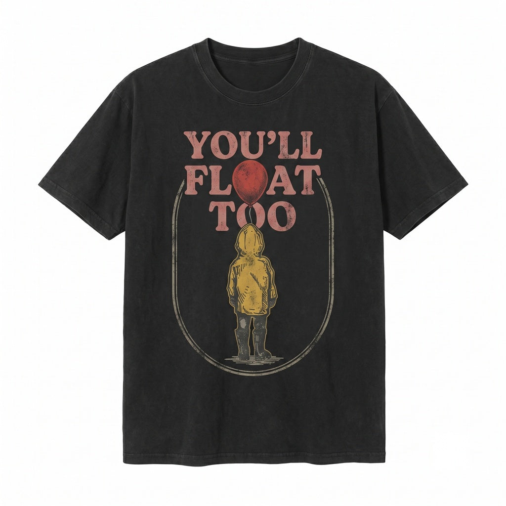 Youll Float Too Red Balloon Creepy Horror Movie Graphic Unisex TShirt