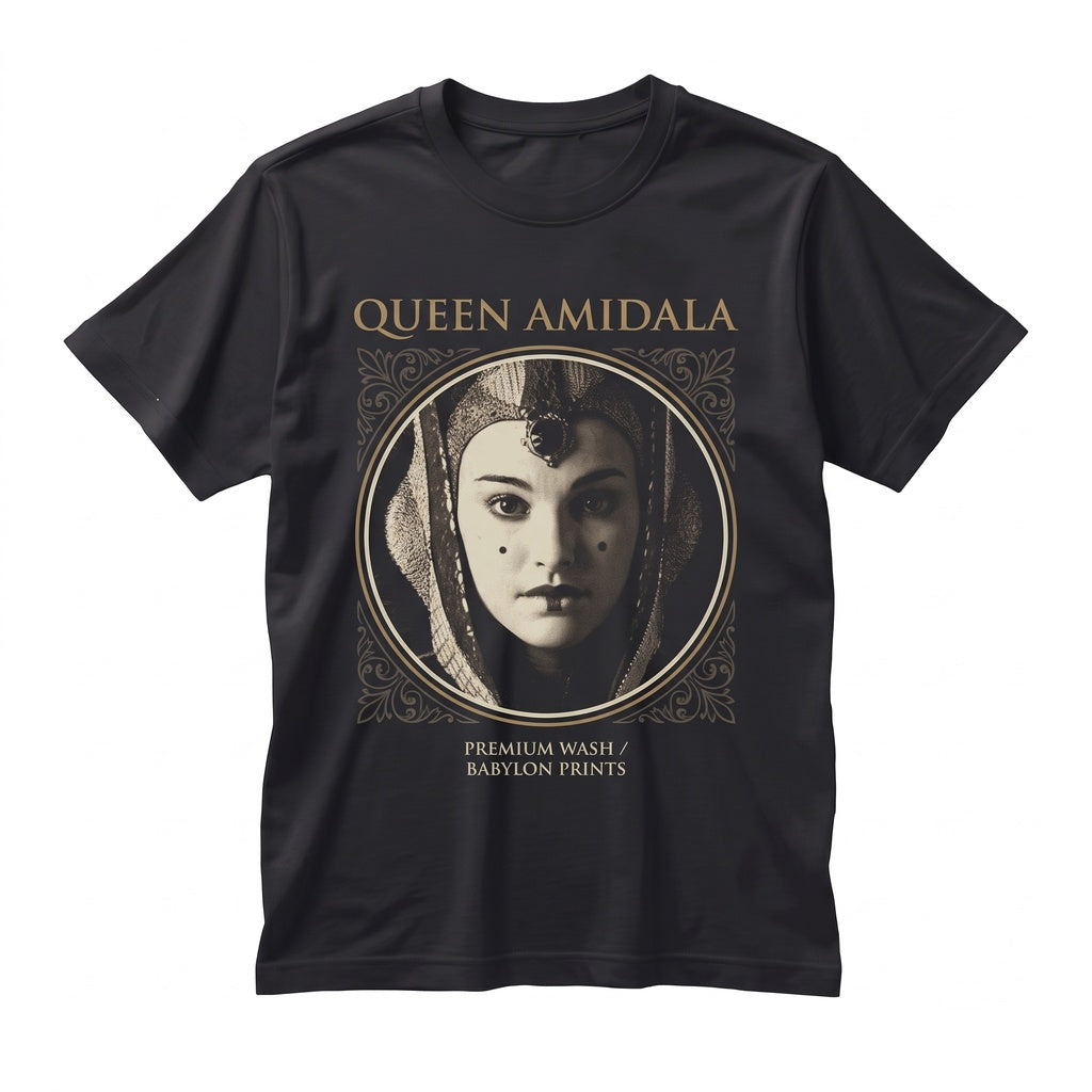 Oversized Padme Amidala Retro Sci-Fi Anakin Skywalker Queen Graphic Vintage