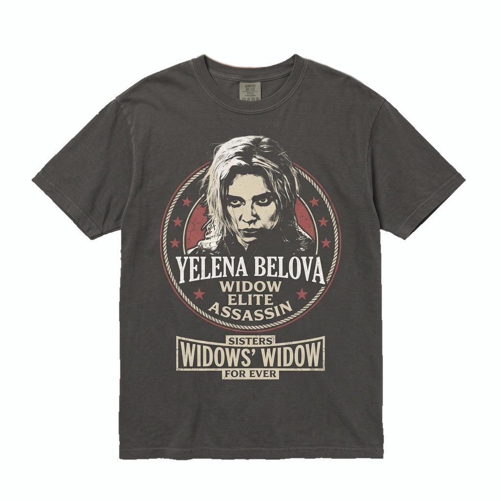 Vintage Yelena Belova Retro Comic Superhero Graphic Apparel, Thunderbolts Fan Merch Top, Unisex TShirt