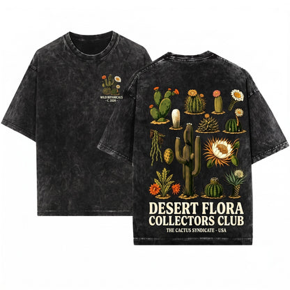 Cute Cactus Succulent Botanical Plant Desert Nature Gardener Lover Gift Unisex Wash T-Shirt