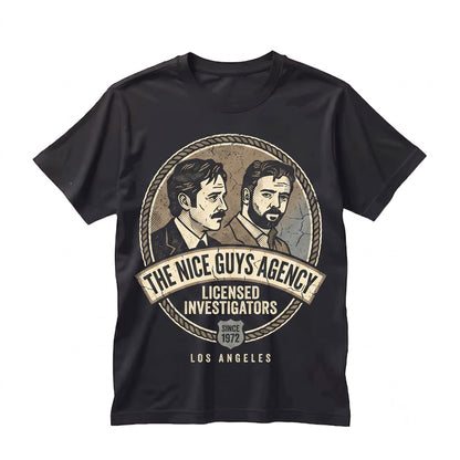 Nice Guys Agency Coffee Mug Funny Retro Movie Ceramic Collectible Apparel Graphic Unisex TShirt