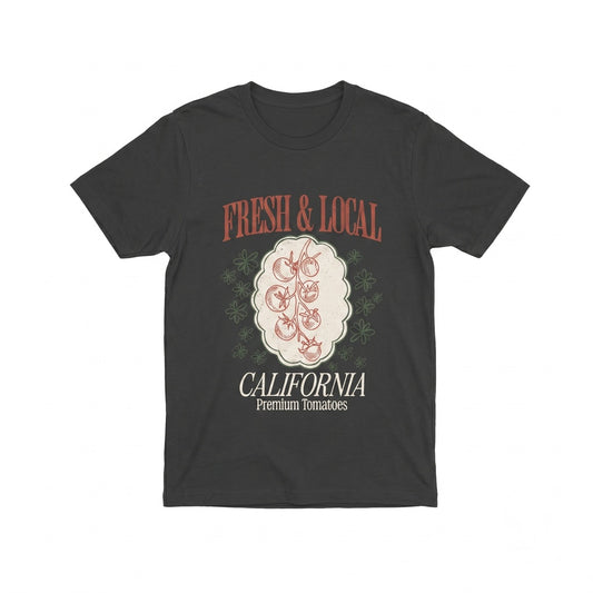 California Vintage Tomato Graphic Print Loose Fit Oversized Cotton Top Unisex TShirt