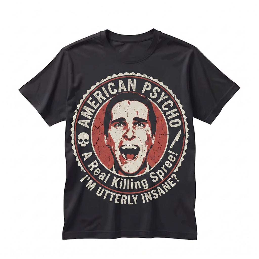 Patrick Bateman Cult Classic Slasher Movie Graphic Vintage Horror Streetwear Unisex TShirt