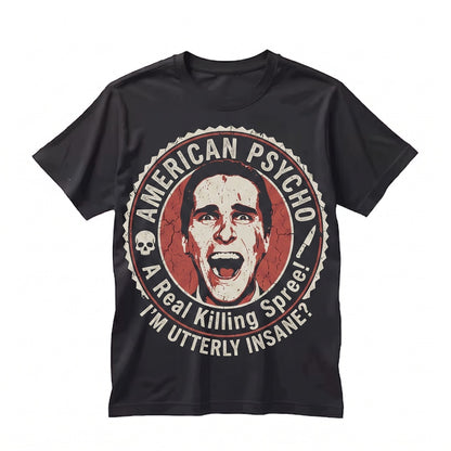 Patrick Bateman Cult Classic Slasher Movie Graphic Vintage Horror Streetwear Unisex TShirt