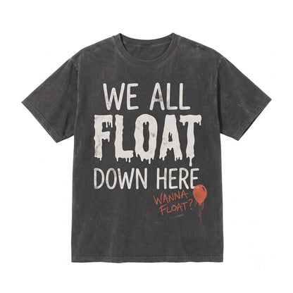 Youll Float Too Red Balloon Creepy Clown Horror Movie Graphic Unisex TShirt