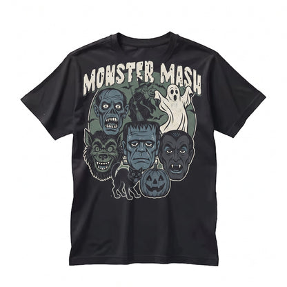 Retro Halloween Spooky Season Graphic Monster Mash Vintage Party Apparel Unisex TShirt