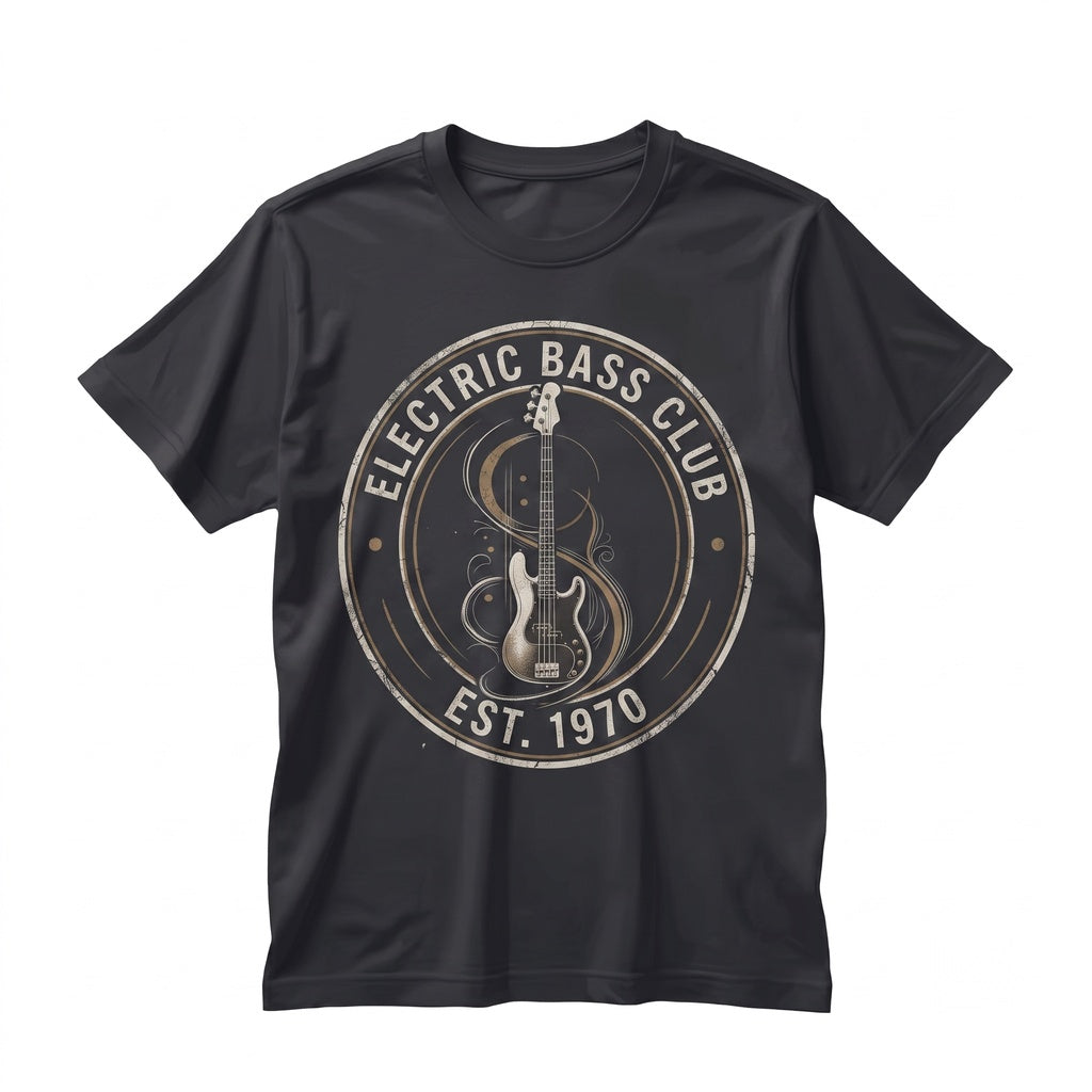 Vintage Bassist Distressed Electric Guitar Graphic Musician Apparel Unisex TShirt