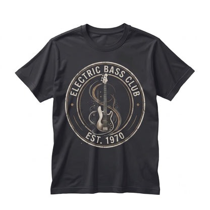 Vintage Bassist Distressed Electric Guitar Graphic Musician Apparel Unisex TShirt