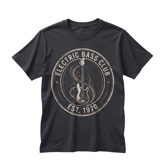 Vintage Bassist Distressed Electric Guitar Graphic Musician Apparel Unisex TShirt