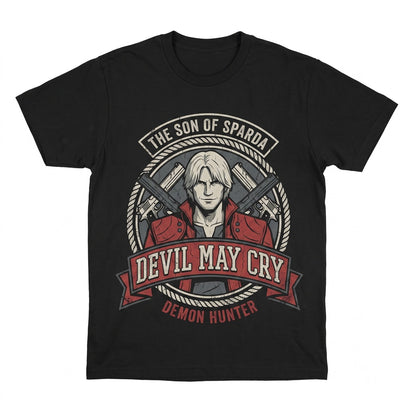 Dante Demon Hunter Gunplay Vintage Graphic Cotton Short Sleeve Apparel Unisex TShirt