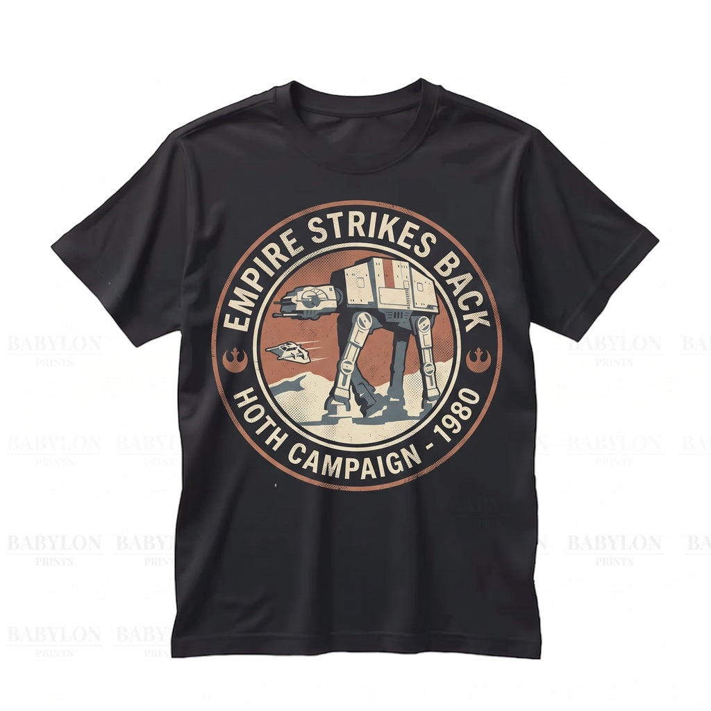 Vintage 1980 SciVintage Retro Empire Strikes Back AT-AT Walker Hoth Ice Planet Sci-Fi Film Fan Gift Unisex TShirt