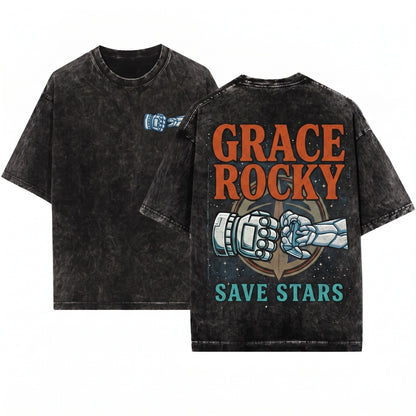 Project Hail Mary Grace Rocky Embroidered Fist Bump Sci Fi Movie Fan Apparel Sweatshirt Gift Unisex Wash T-Shirt