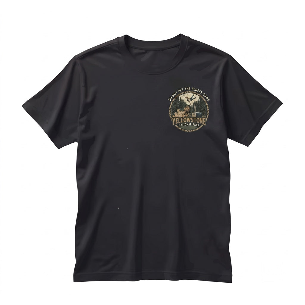 Do Not Pet The Fluffy Cow Bison Graphic Matching Family Vacation Camping Summer Unisex TShirt