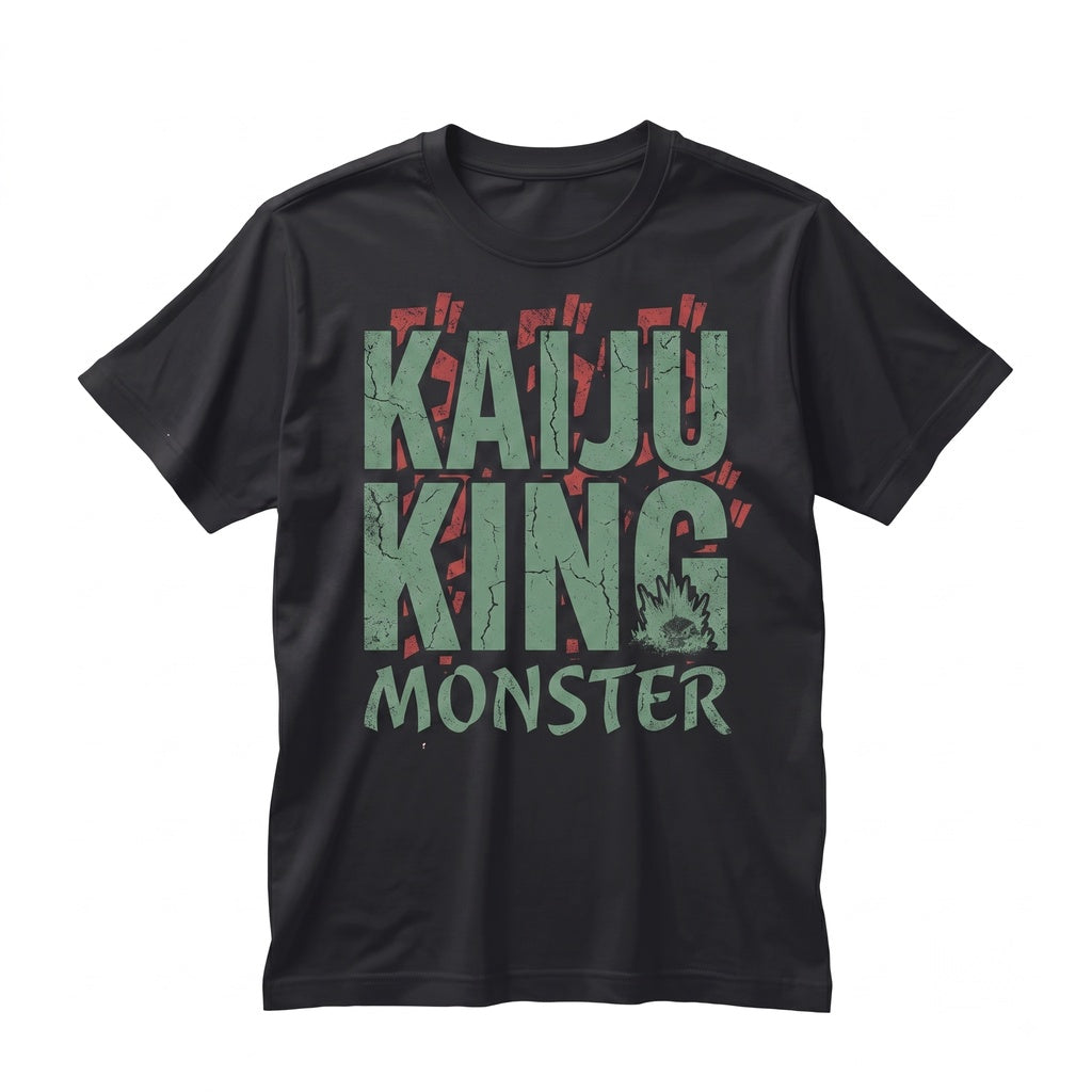Vintage Kaiju Monster Movie Poster Minimalist Japan Atomic Creature Graphic Art Unisex TShirt