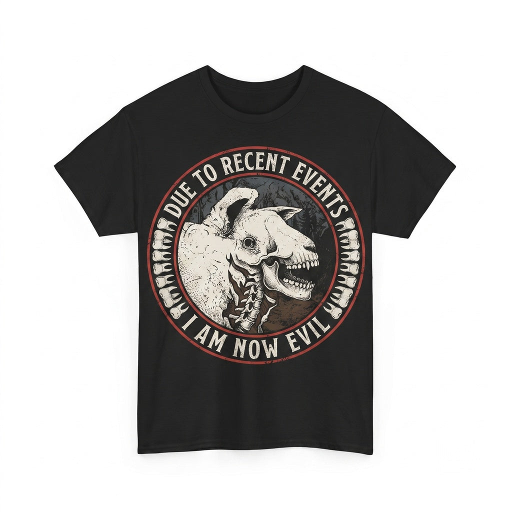 Due to Recent Events I Am Now Evil Funny Vintage Japanese Rabbit Graphic Apparel Cotton Unisex TShirt