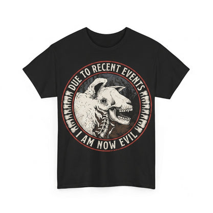 Due to Recent Events I Am Now Evil Funny Vintage Japanese Rabbit Graphic Apparel Cotton Unisex TShirt
