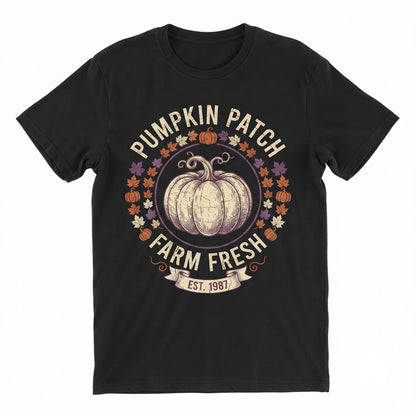 Pumpkin Patch Vintage Autumn Farm Fresh Retro Fall Graphic Apparel Unisex TShirt