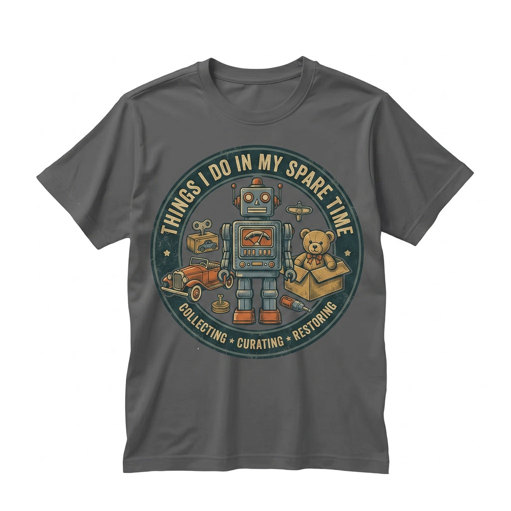 Retro Toy Collector Hobbyist Graphic Robot Car Illustration Unisex TShirt