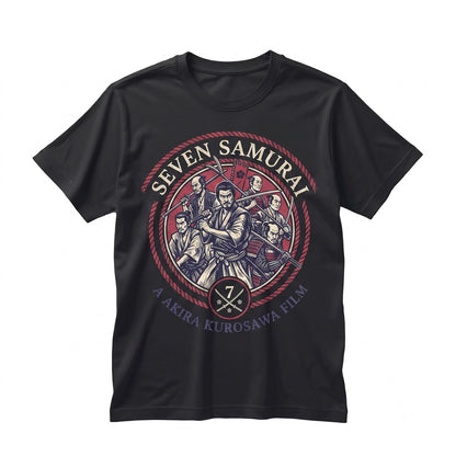 Seven Samurai Vintage 1954 Japanese Cinema Graphic Retro Cotton Unisex TShirt