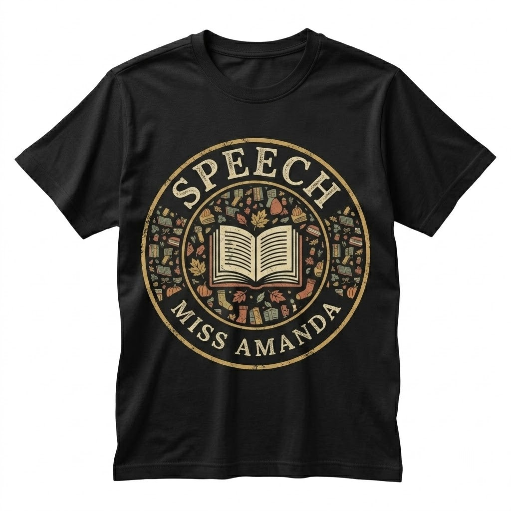 Cozy Autumn Retro Speech Language Pathologist SLP Pumpkin Gift Unisex TShirt