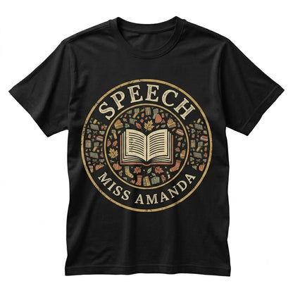 Cozy Autumn Retro Speech Language Pathologist SLP Pumpkin Gift Unisex TShirt