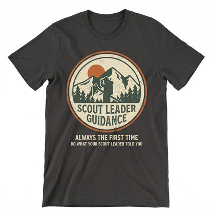 Funny Vintage Scout Leader Camping Outdoor Adventure Hiking Graphic Nature Lover Birthday Present Men Women Unisex TShirt