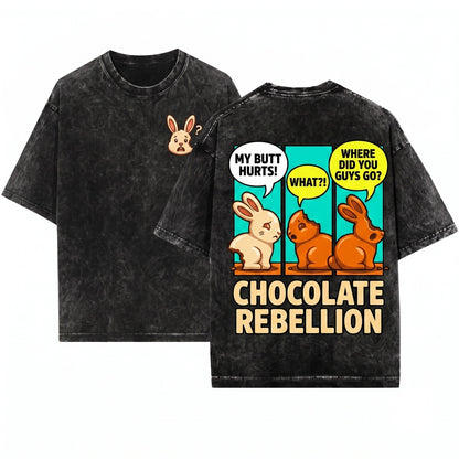My Butt Hurts Chocolate Bunny Cute Easter Egg Funny Gift Adult Celebration Unisex Wash T-Shirt