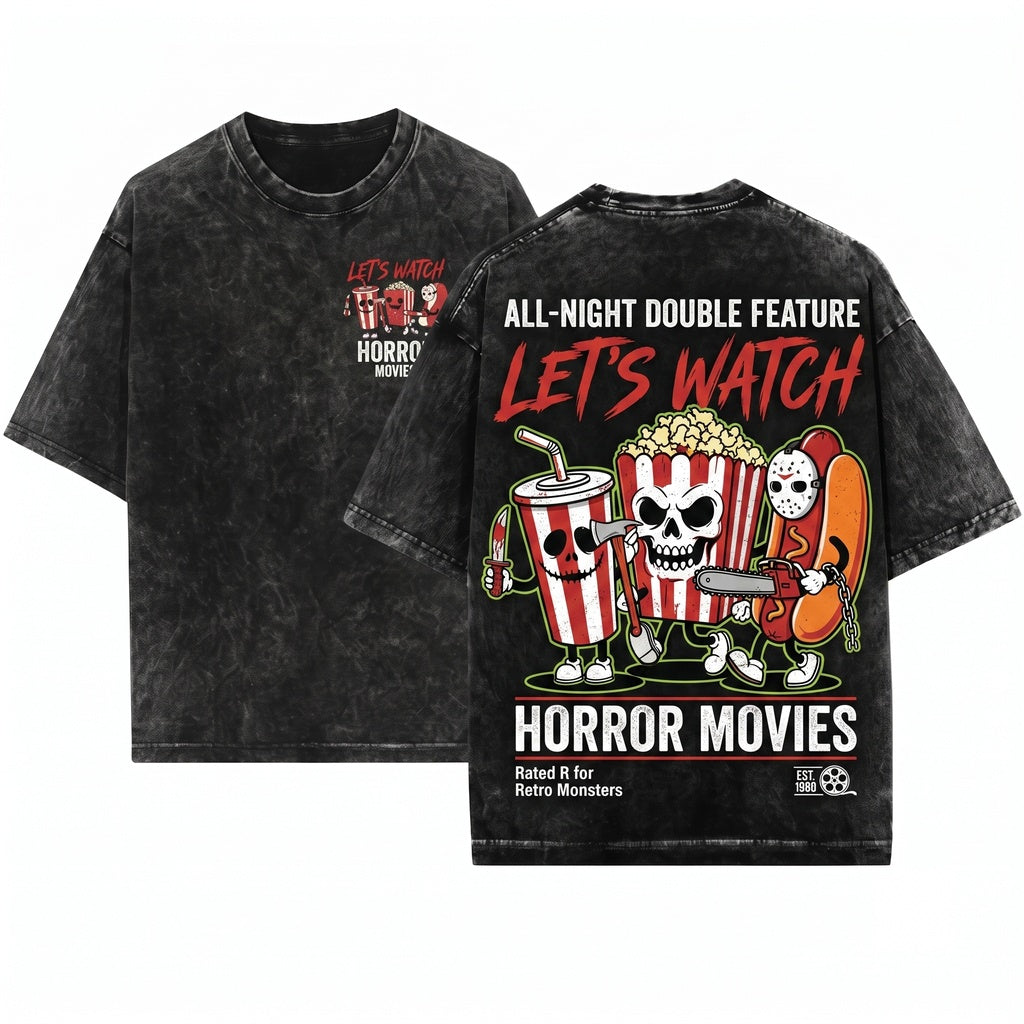 Comfort Watch Scary Horror Movie Fan Halloween Gift Unisex Wash T-Shirt