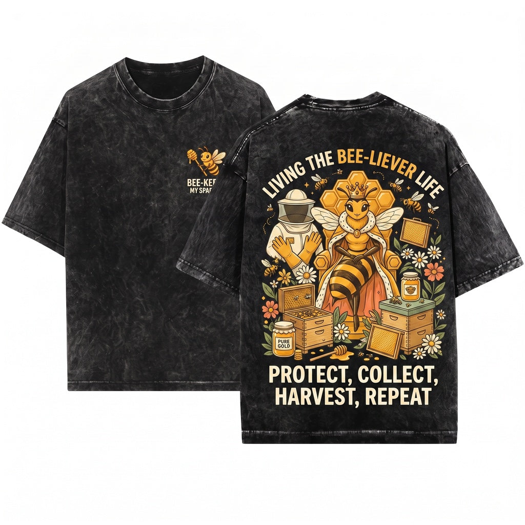 Funny Beekeeper Things I Do In Spare Time Honey Bee Lover Gift Apiarist Hobby Unisex Wash T-Shirt